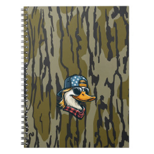 Vintage Redneck Duck Bottomland Camo Duck Hunting  Notebook