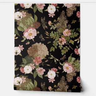 Vintage Redouté Roses And Flowers Rococo Garden 1 Wallpaper