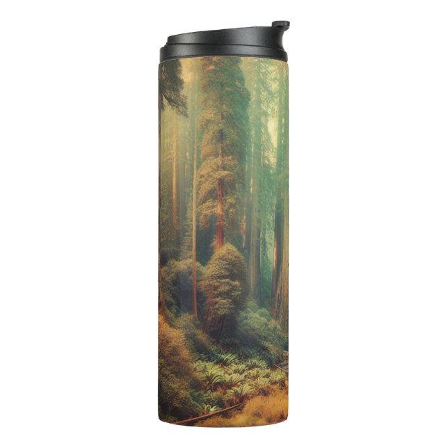 Vintage Redwood National Park California  Thermal Tumbler (Rotated Left)
