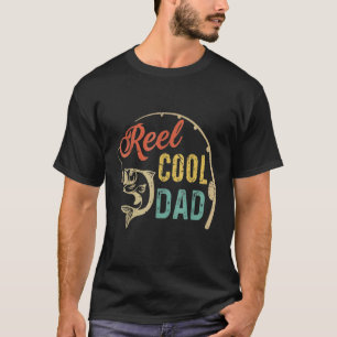 Vintage Reel Cool Dad Retro Dad Fish Fishing Fath T-Shirt