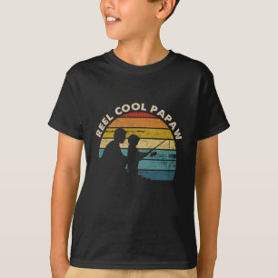 Vintage Reel Cool Papaw Fishing Father's Day Gifts T-Shirt