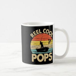 Vintage Reel Cool Pops Fishing Father's Day Fisher Coffee Mug