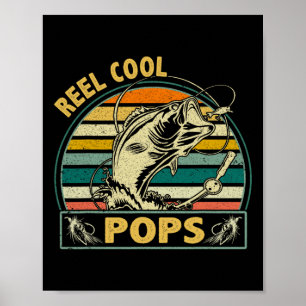 Vintage Reel Cool Pops Fishing Fathers Day For Gra Poster