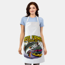 Vintage Reel Firme Fishing Inc Bass Fishing Apron