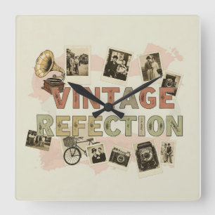 Vintage Reflection Wall Clock