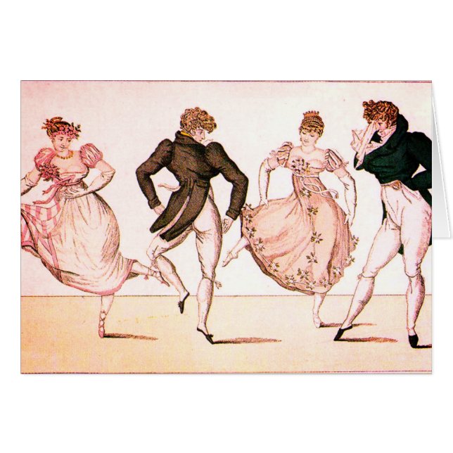 Vintage Regency and Jane Austen Period Dance Card (Front Horizontal)