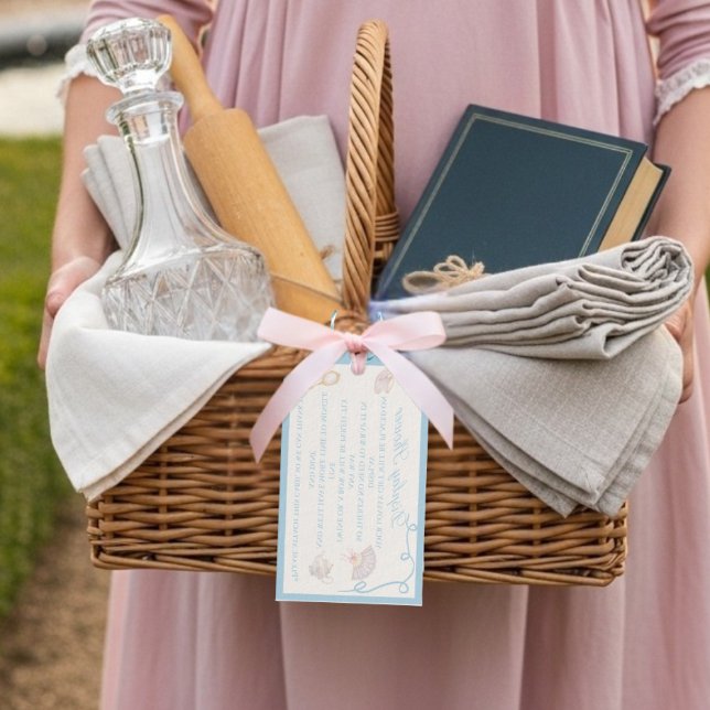 Vintage regency  Bridal Display Shower enclosure Gift Tags (Vintage regency Bridal Display Shower enclosure Gift Tags)