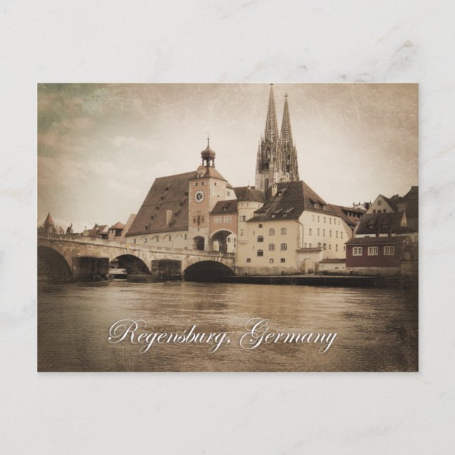 Vintage Regensburg, Germany Postcard (Front)
