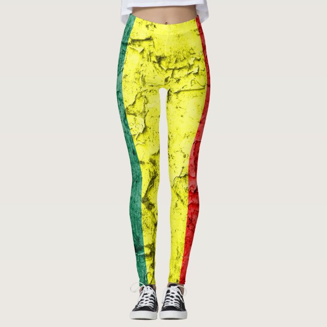 Vintage reggae flag leggings (Front)