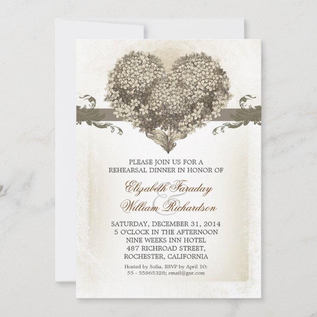 vintage rehearsal dinner invitations (Front)