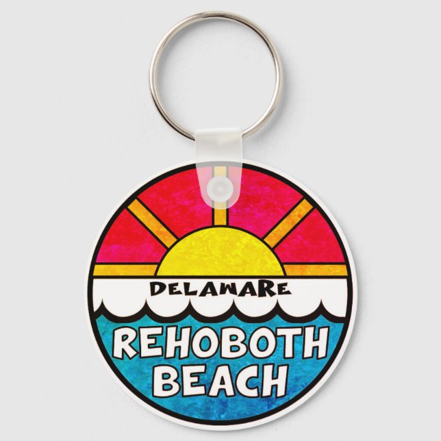Vintage Rehoboth Beach, DELAWARE Keychain (Front)