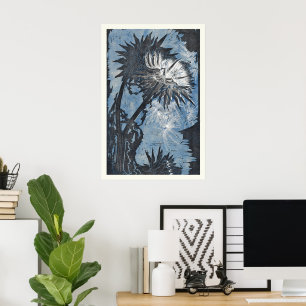 Vintage Reijer Stolk Artichoke Blue Print