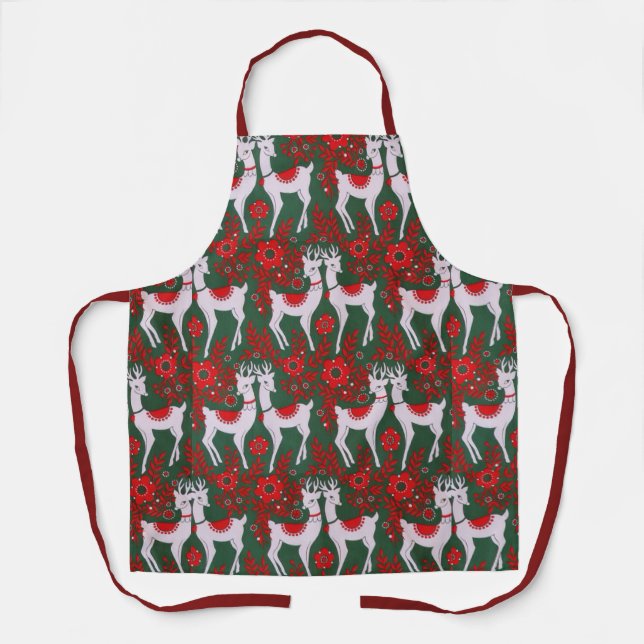 Vintage Reindeer Apron (Front)