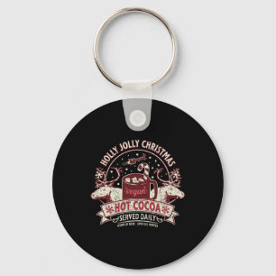 Vintage Reindeer Retro Vegan Christmas 2023 Vegan  Key Ring