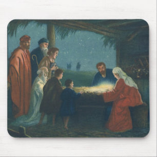 Vintage Religion, Adoration of the Shepherds Mouse Mat