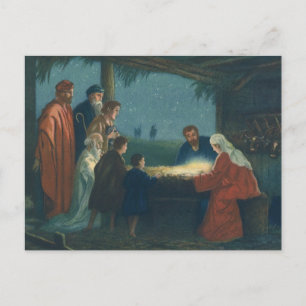 Vintage Religion, Adoration of the Shepherds Postcard