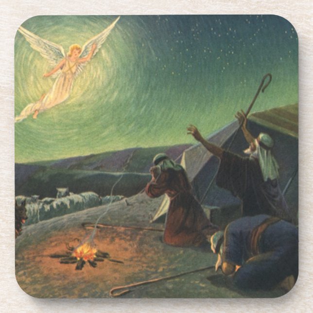 Vintage Religion, Annunciation to the Shepherds Coaster (Front)