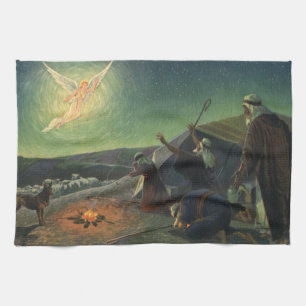 Vintage Religion, Annunciation to the Shepherds Tea Towel