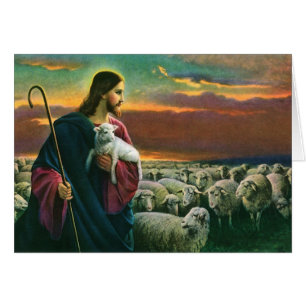 Vintage Religion, Christ Good Shepherd with Flock