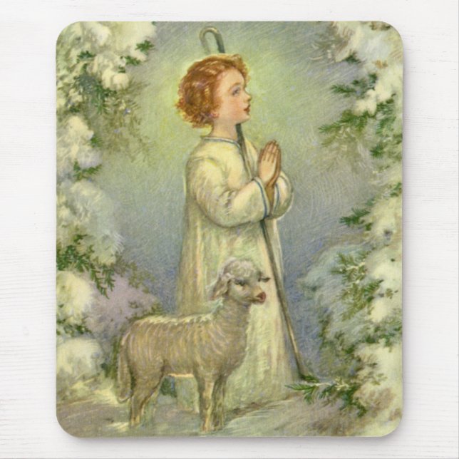 Vintage Religion, Christ the Good Shepherd Mouse Mat (Front)