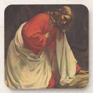 Vintage Religion Jesus Christ Garden of Gethsemane Coaster