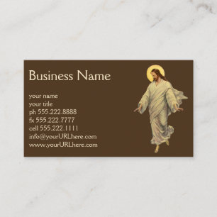 Vintage Religion, Jesus Christ is Walking on Water Business Card