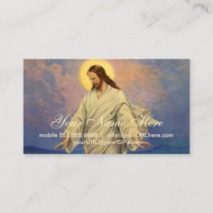 Vintage Religion, Jesus Christ is Walking on Water Business Card