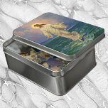 Vintage Religion, Jesus Christ is Walking on Water Jigsaw Puzzle<br><div class="desc">Vintage illustration religious Christianity design featuring one of the miracles of Jesus in the New Testament, Jesus Christ walking on water. The young man is wearing a long flowing robe and has a holy halo or aura surrounds his head while he is walking across a sea or ocean with gentle...</div>