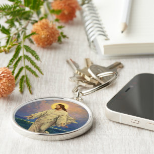 Vintage Religion, Jesus Christ is Walking on Water Key Ring