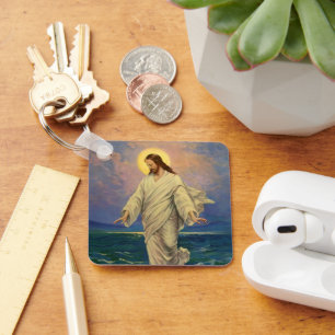 Vintage Religion, Jesus Christ is Walking on Water Key Ring