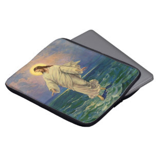 Vintage Religion, Jesus Christ is Walking on Water Laptop Sleeve