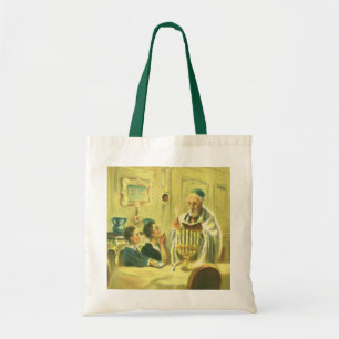 Vintage Religion, Judaism, Lighting the Menorah Tote Bag