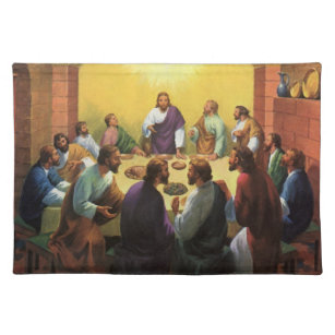 Vintage Religion, Last Supper with Jesus Christ Placemat