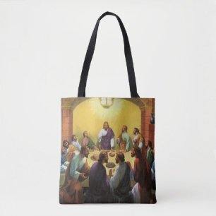 Vintage Religion, Last Supper with Jesus Christ Tote Bag