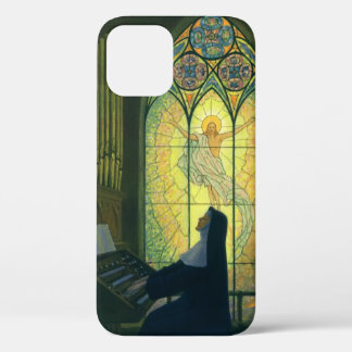 Vintage Religion, Nun Playing an Organ in Church iPhone 12 Case