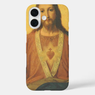 Vintage Religion, Sacred Heart of Jesus Christ iPhone 16 Case