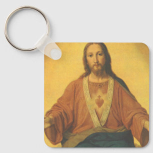 Vintage Religion, Sacred Heart of Jesus Christ Key Ring