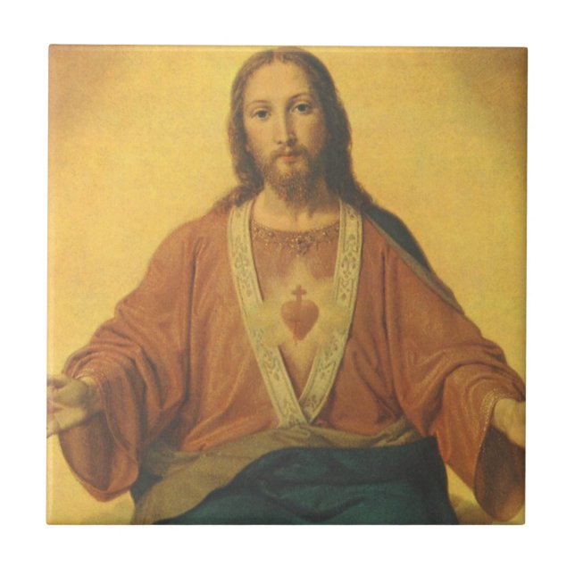 Vintage Religion, Sacred Heart of Jesus Christ Tile (Front)