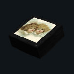 Vintage Religion, Victorian Angels in the Clouds Gift Box<br><div class="desc">Vintage illustration Christmas holiday design featuring two Victorian angels with wings. These angelic girls are sitting on a cloud in heaven. Cute and adorable cherubs with curly hair.</div>