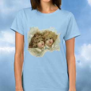 Vintage Religion, Victorian Angels in the Clouds T-Shirt