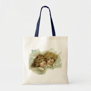 Vintage Religion, Victorian Angels in the Clouds Tote Bag