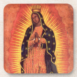 Vintage Religion Virgin Mary Our Lady of Guadalupe Coaster