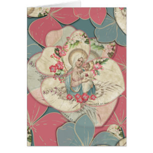 Vintage Religious Blessed Virgin Mary Baby Jesus