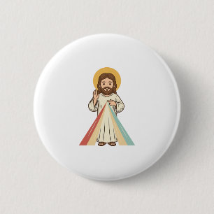 Vintage Religious Blessing Vector Shirt Design_1 6 Cm Round Badge
