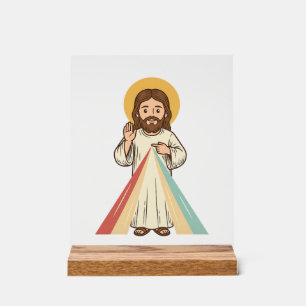 Vintage Religious Blessing Vector Shirt Design_1 Acrylic Sign