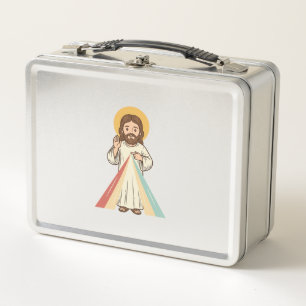Vintage Religious Blessing Vector Shirt Design_1 Metal Lunch Box
