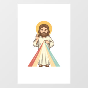 Vintage Religious Blessing Vector Shirt Design_1 Window Cling