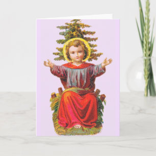Vintage Religious Child Jesus Christmas Card