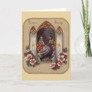 Vintage Religious Christmas Greeting Card