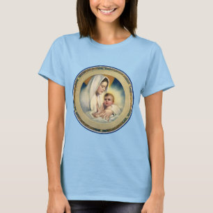 Vintage Religious Christmas, Madonna and Child T-Shirt